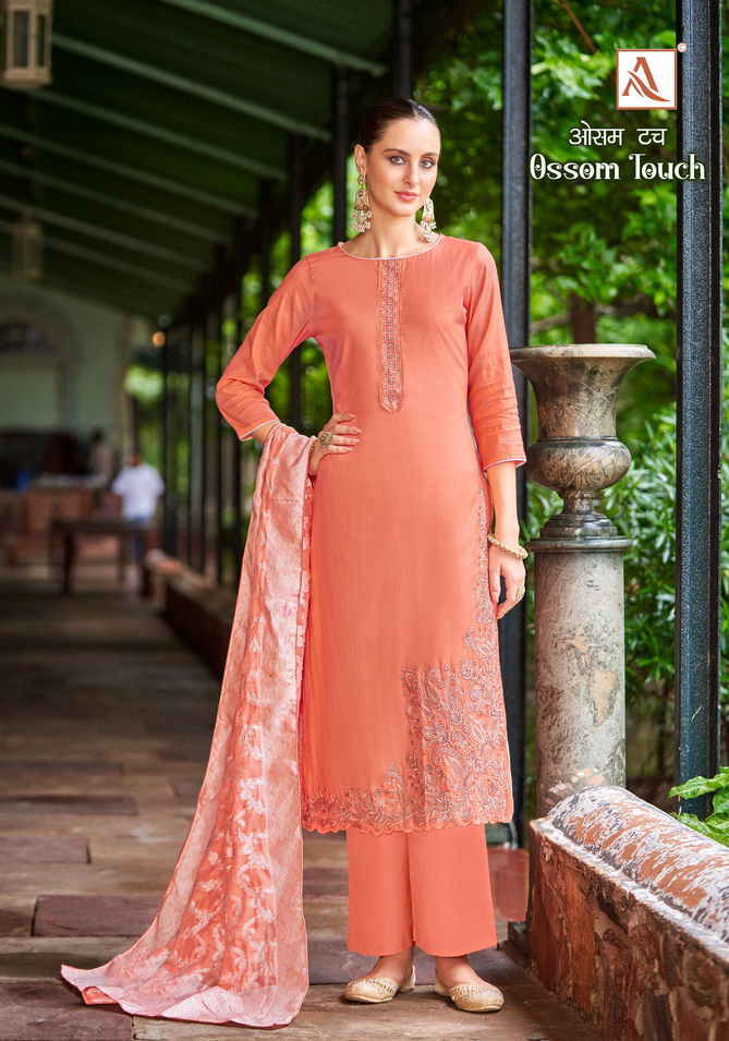 Ossom Touch By Alok Suit Embroidery Jam Cotton Dress Material Wholesale Shop In Surat